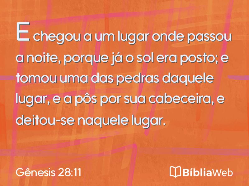 Gênesis 28:11 em imagem para compartilhar