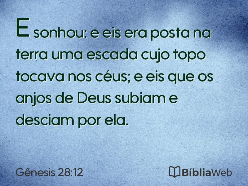 Gênesis 28:12 em imagem para compartilhar