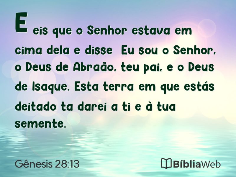 Gênesis 28:13 em imagem para compartilhar