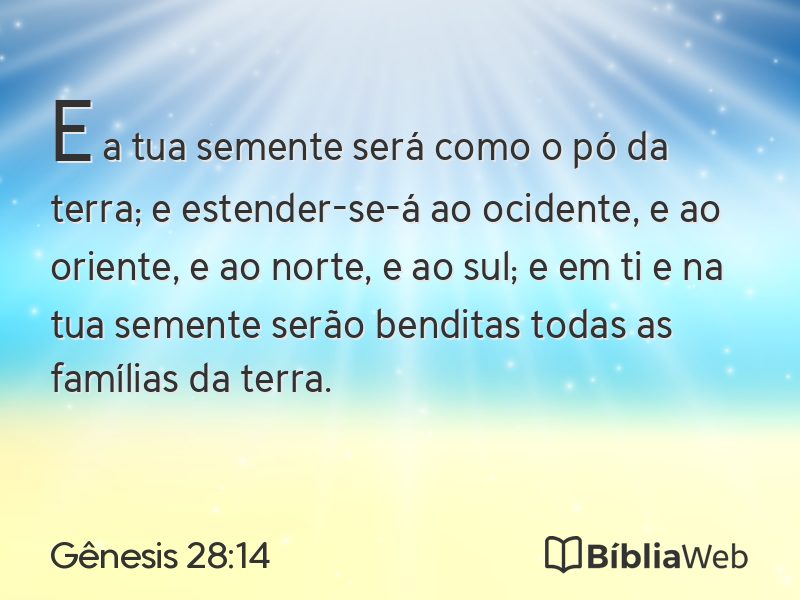Gênesis 28:14 em imagem para compartilhar
