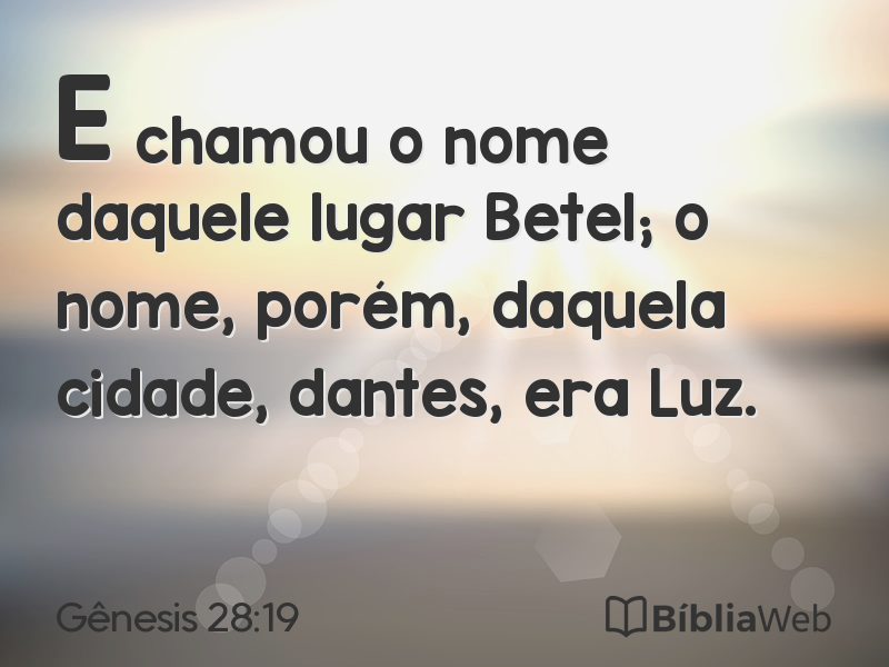 Gênesis 28:19 em imagem para compartilhar