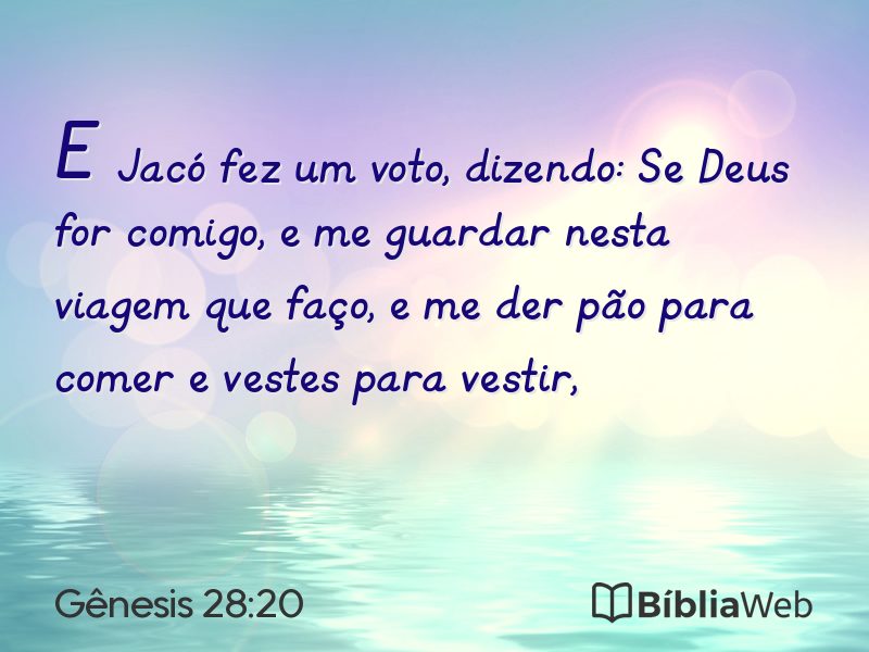 Gênesis 28:20 em imagem para compartilhar