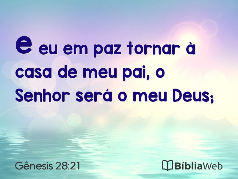 Gênesis 28:21 em imagem para compartilhar