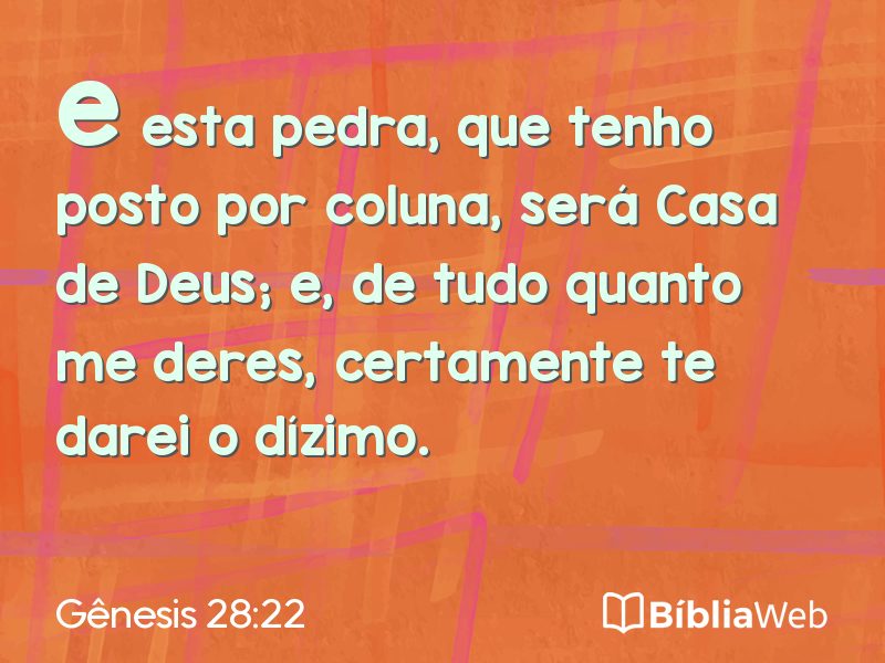 Gênesis 28:22 em imagem para compartilhar