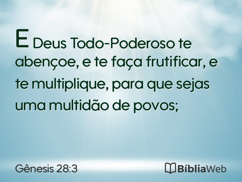 Gênesis 28:3 em imagem para compartilhar