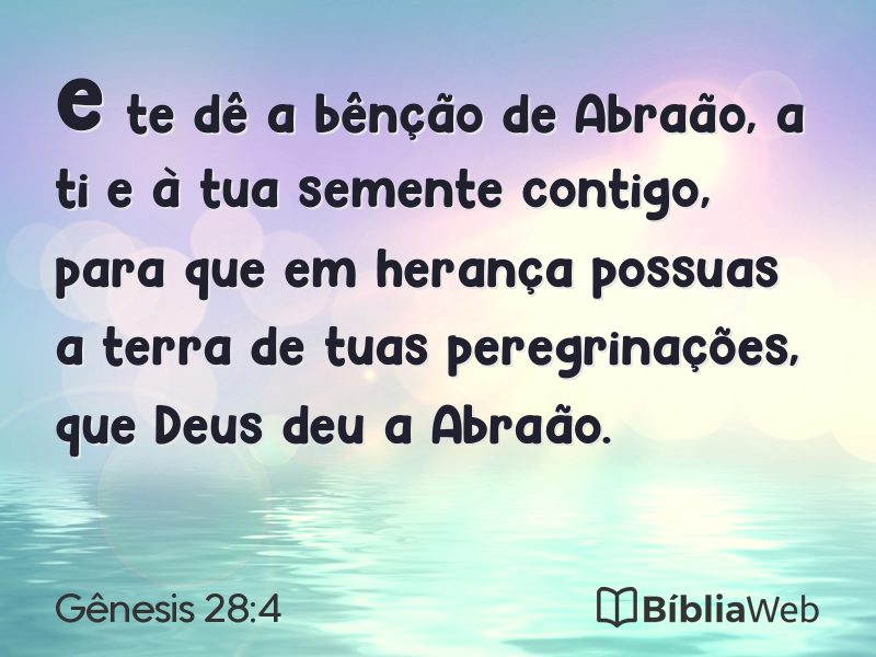 Gênesis 28:4 em imagem para compartilhar