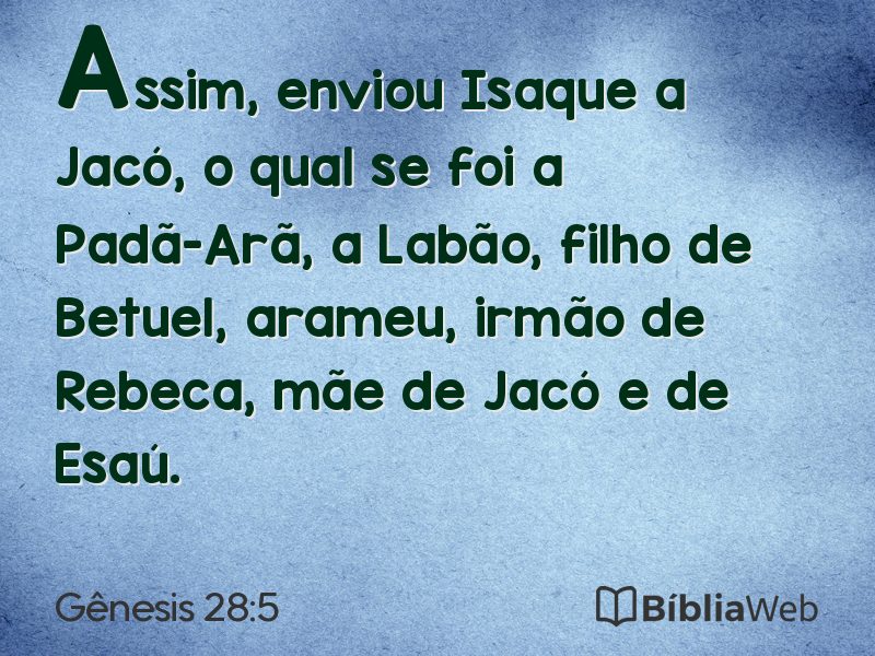 Gênesis 28:5 em imagem para compartilhar