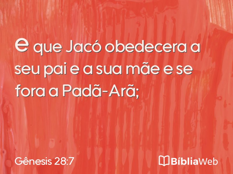 Gênesis 28:7 em imagem para compartilhar