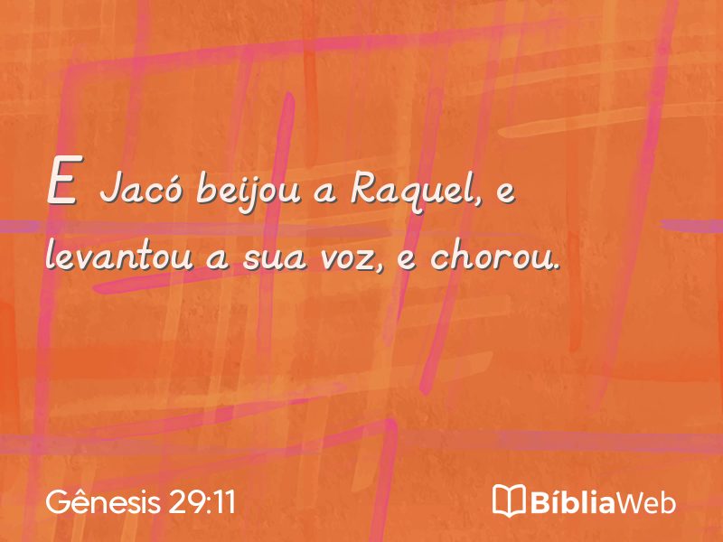 Gênesis 29:11 em imagem para compartilhar