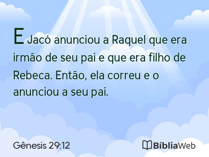 Gênesis 29:12 em imagem para compartilhar