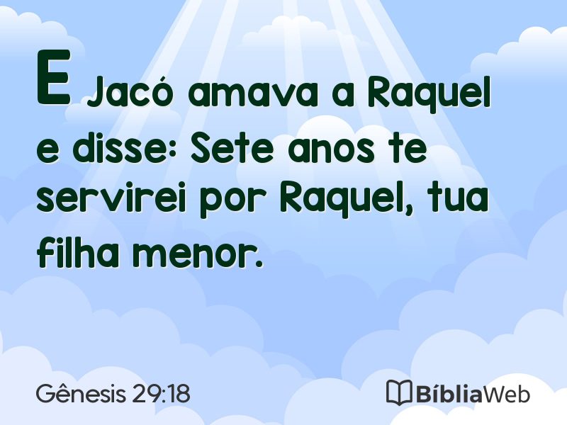 Gênesis 29:18 em imagem para compartilhar