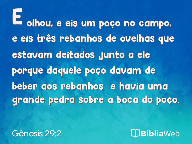 Gênesis 29:2 em imagem para compartilhar
