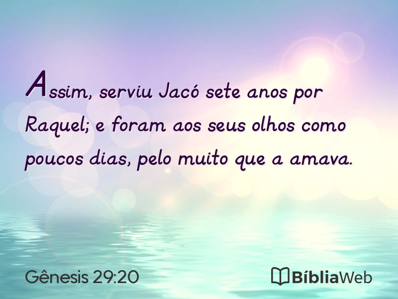 Gênesis 29:20 em imagem para compartilhar
