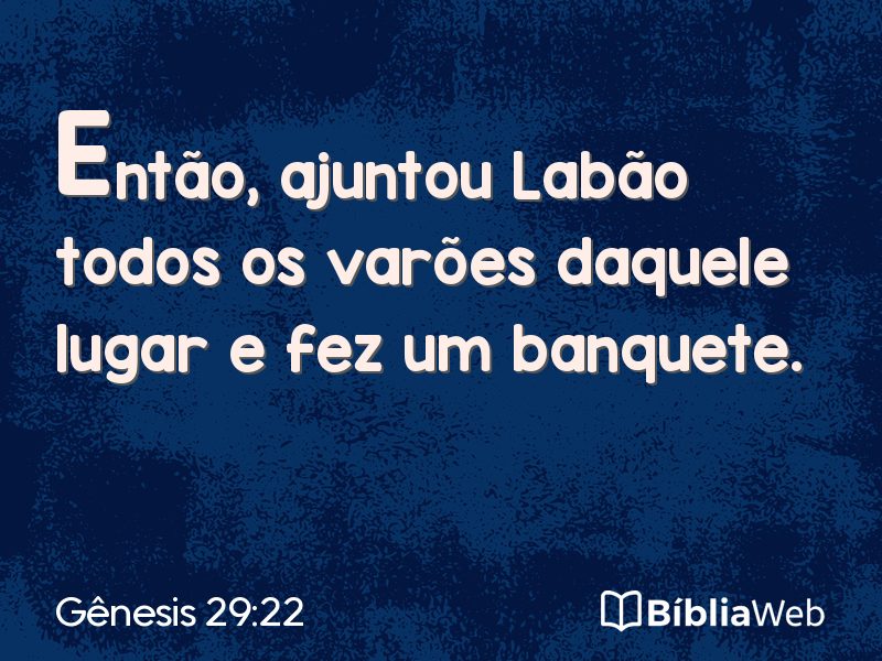 Gênesis 29:22 em imagem para compartilhar
