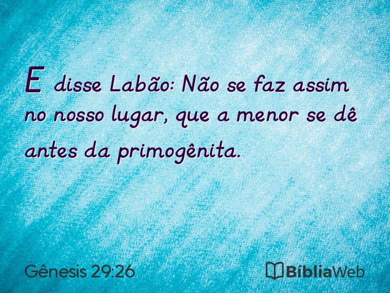 Gênesis 29:26 em imagem para compartilhar