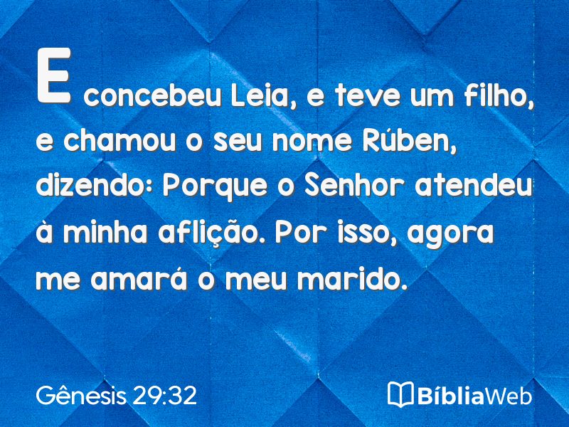 Gênesis 29:32 em imagem para compartilhar