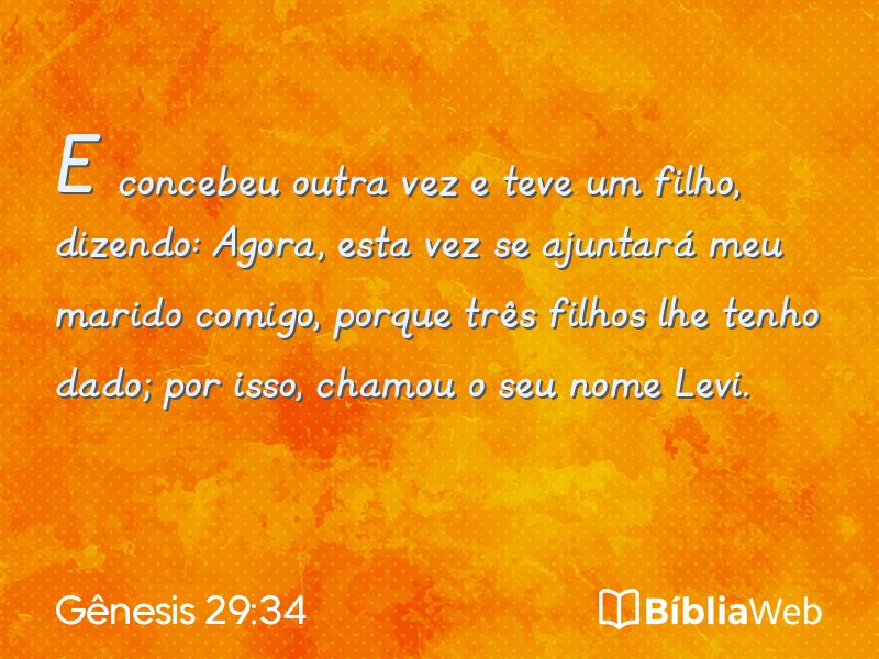 Gênesis 29:34 em imagem para compartilhar