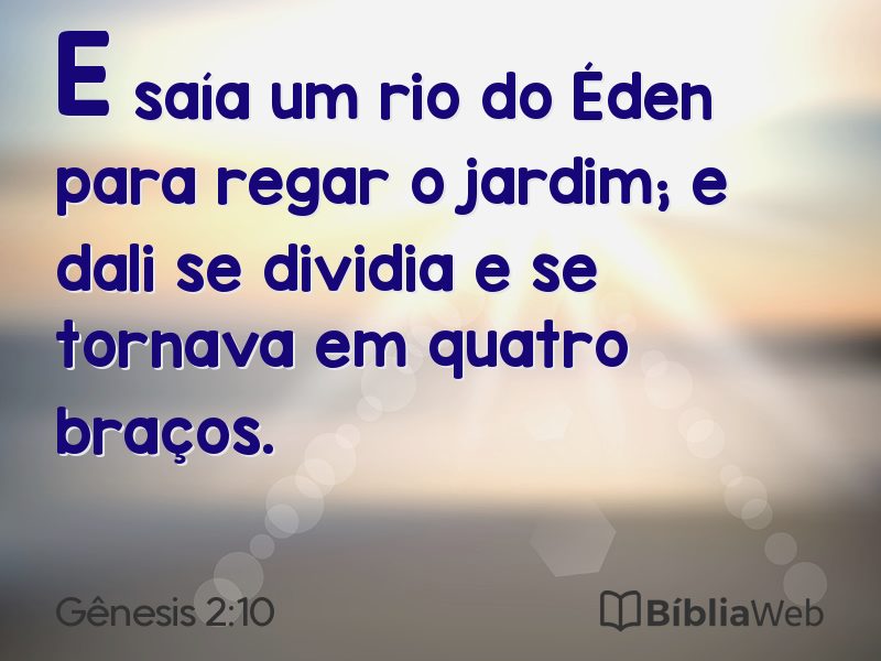 Gênesis 2:10 em imagem para compartilhar