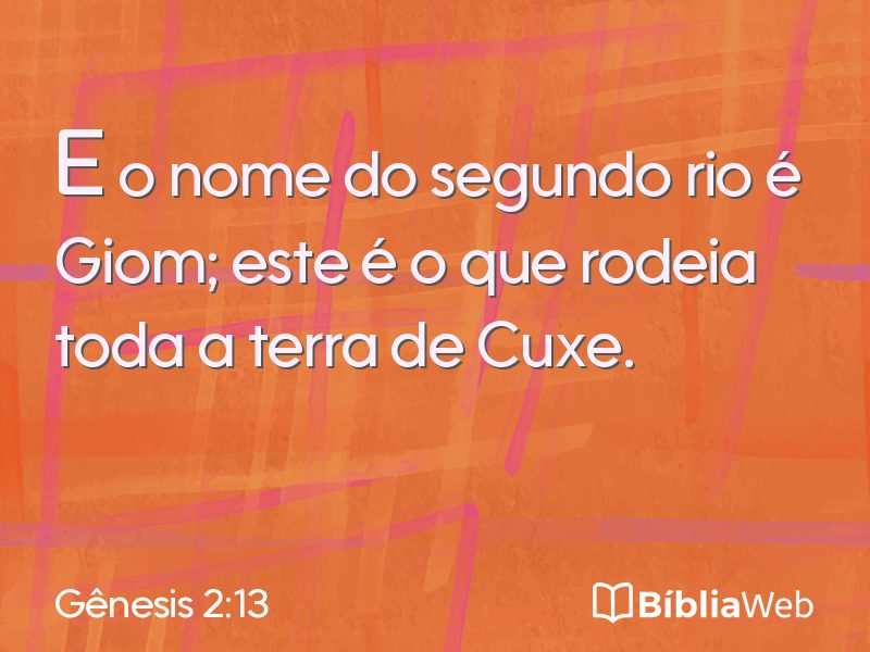 Gênesis 2:13 em imagem para compartilhar