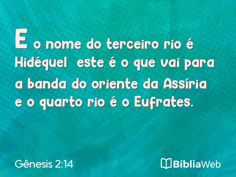 Gênesis 2:14 em imagem para compartilhar