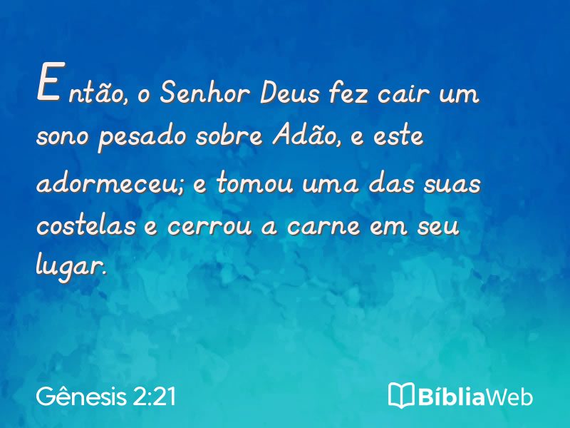 Gênesis 2:21 em imagem para compartilhar