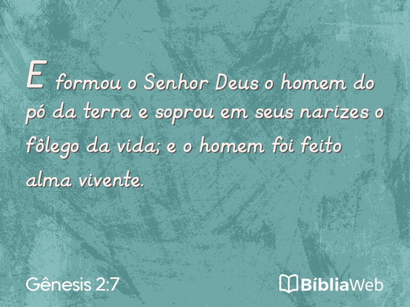 Gênesis 2:7 em imagem para compartilhar