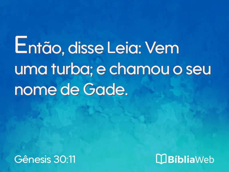 Gênesis 30:11 em imagem para compartilhar