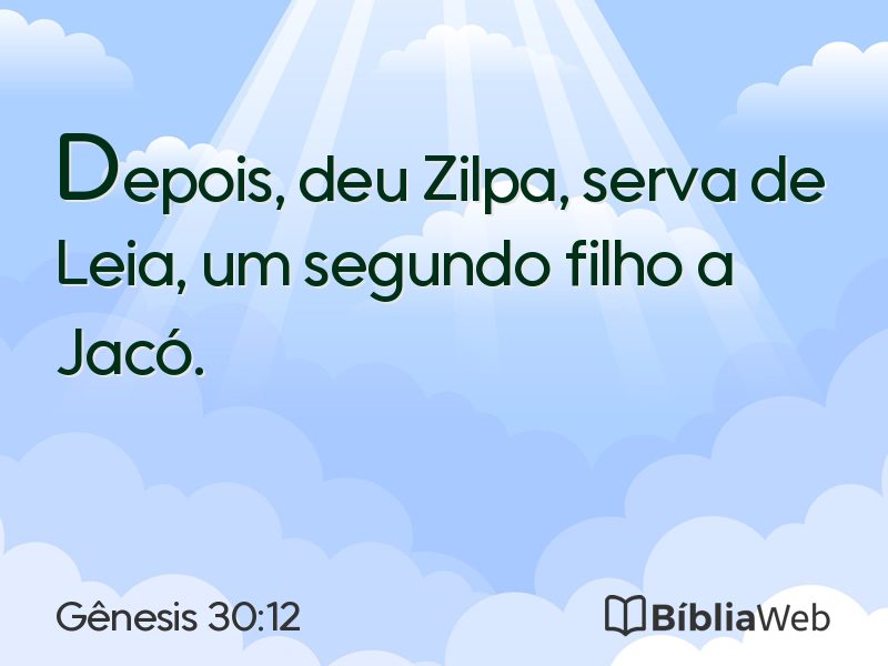 Gênesis 30:12 em imagem para compartilhar