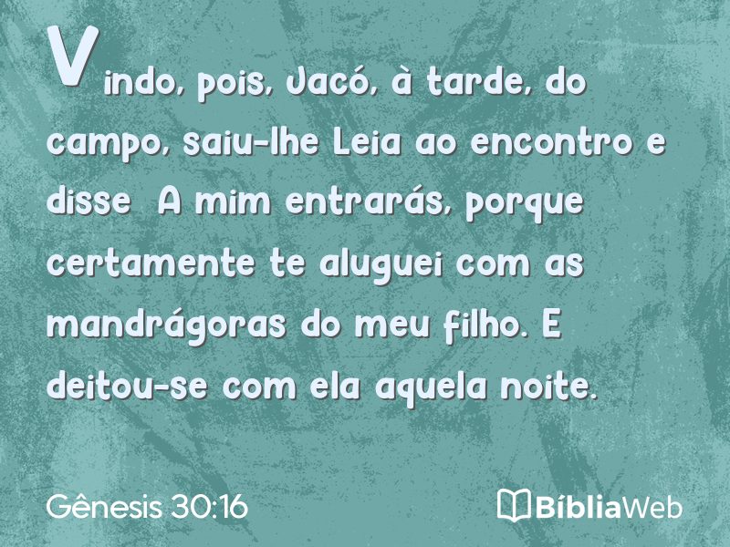 Gênesis 30:16 em imagem para compartilhar