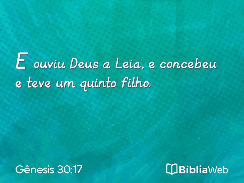 Gênesis 30:17 em imagem para compartilhar