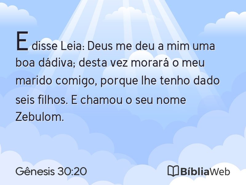 Gênesis 30:20 em imagem para compartilhar