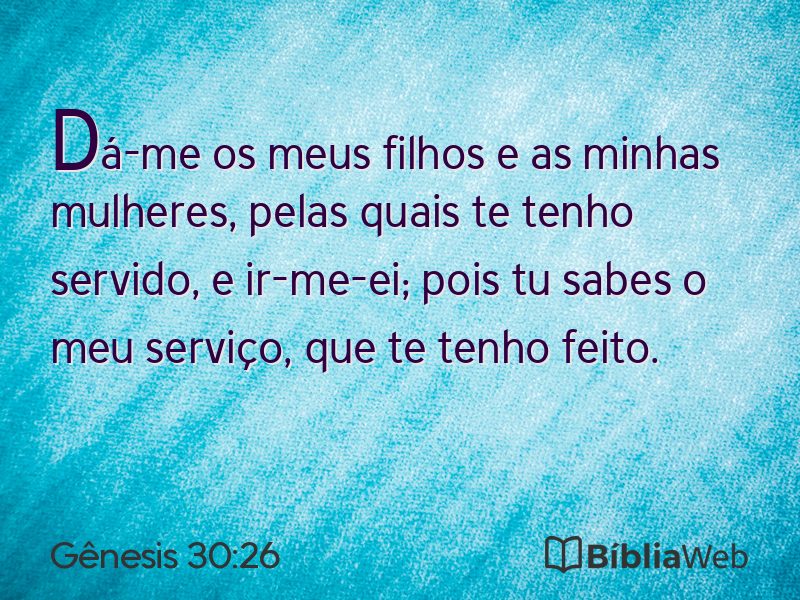 Gênesis 30:26 em imagem para compartilhar