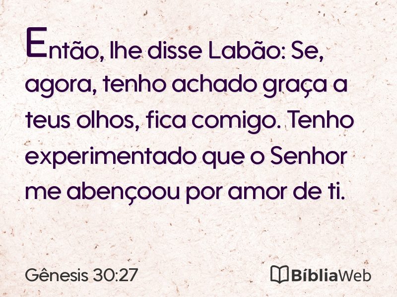 Gênesis 30:27 em imagem para compartilhar