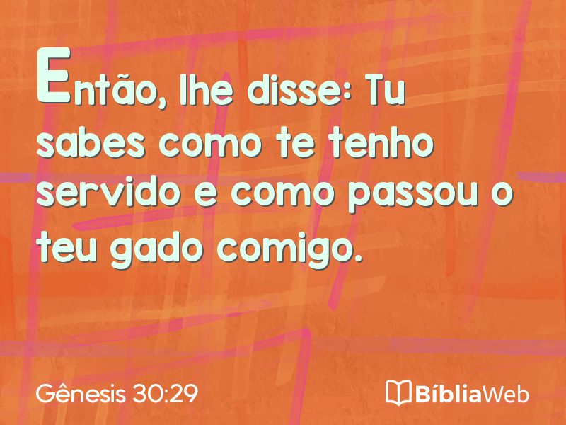 Gênesis 30:29 em imagem para compartilhar
