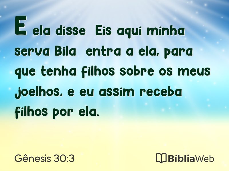 Gênesis 30:3 em imagem para compartilhar