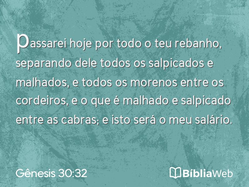 Gênesis 30:32 em imagem para compartilhar