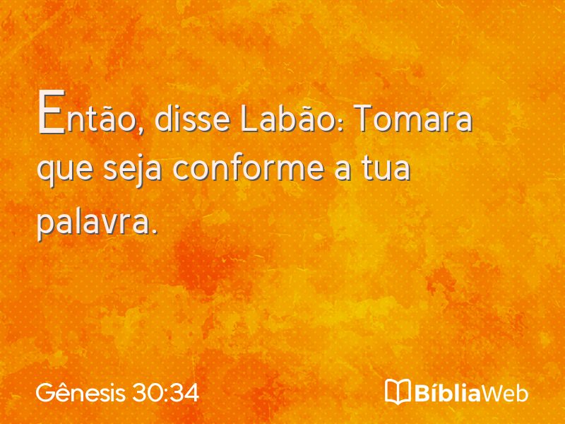 Gênesis 30:34 em imagem para compartilhar