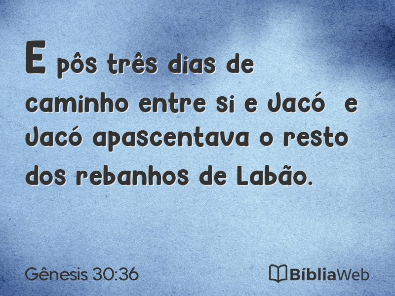 Gênesis 30:36 em imagem para compartilhar