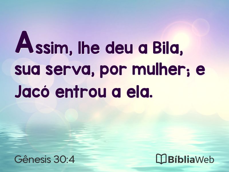 Gênesis 30:4 em imagem para compartilhar