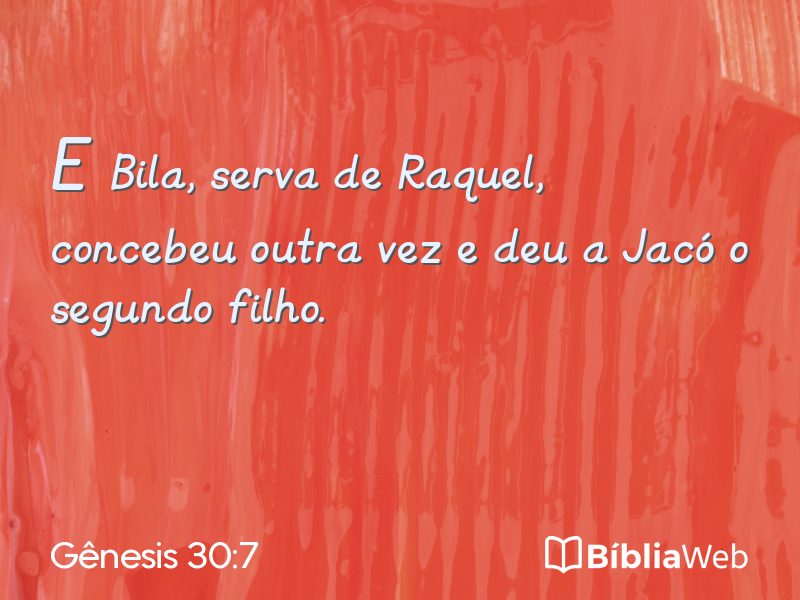 Gênesis 30:7 em imagem para compartilhar