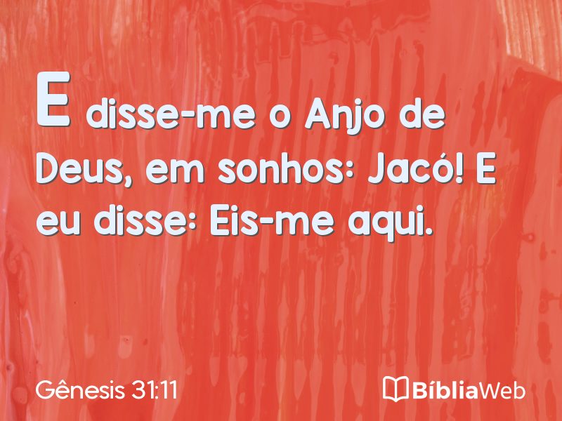 Gênesis 31:11 em imagem para compartilhar