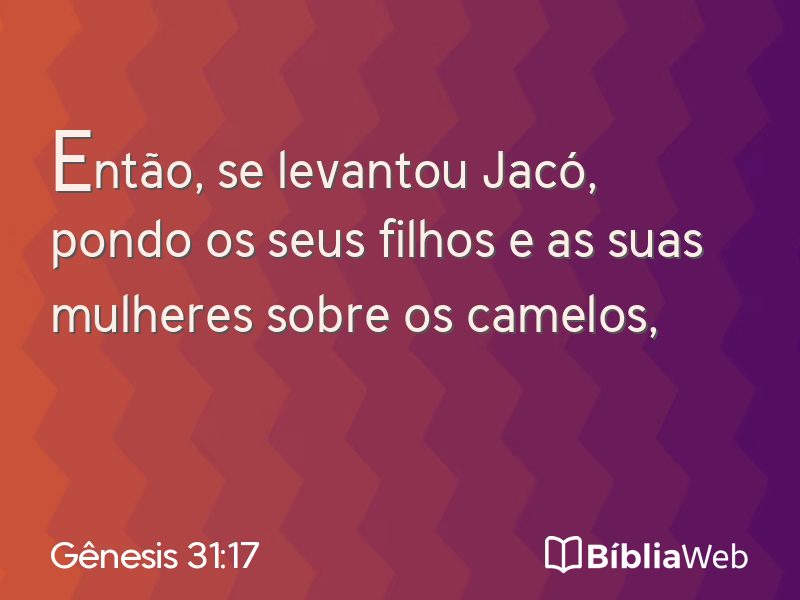 Gênesis 31:17 em imagem para compartilhar
