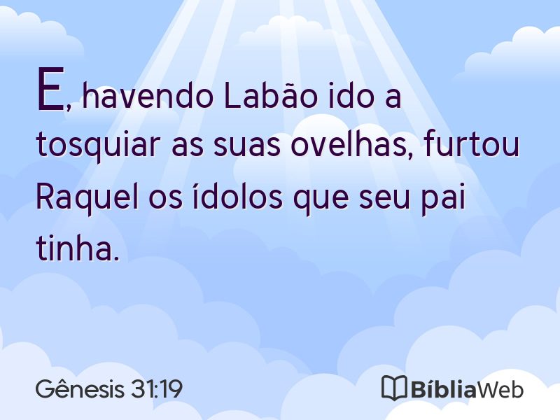 Gênesis 31:19 em imagem para compartilhar