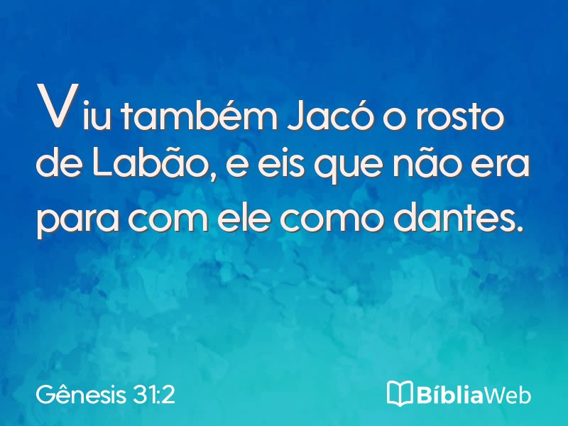 Gênesis 31:2 em imagem para compartilhar