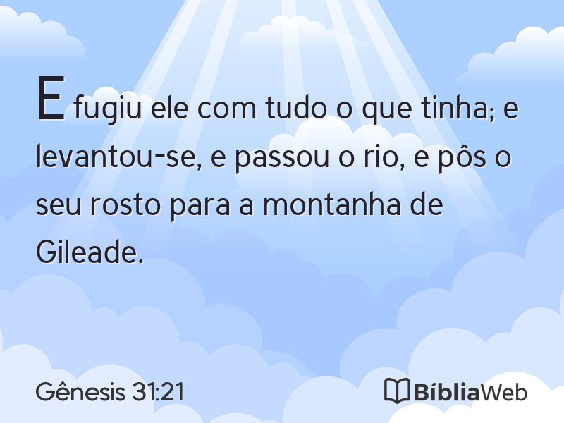 Gênesis 31:21 em imagem para compartilhar