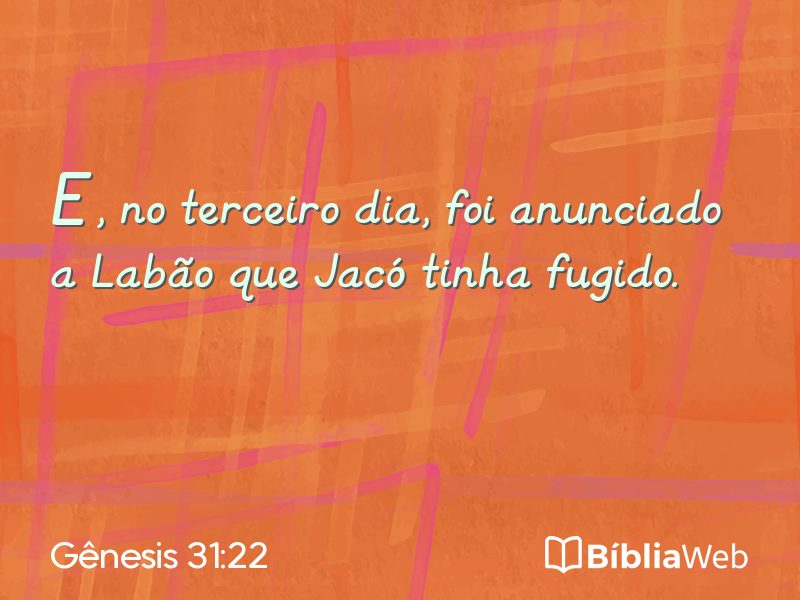Gênesis 31:22 em imagem para compartilhar