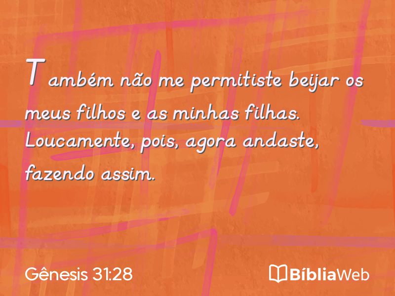 Gênesis 31:28 em imagem para compartilhar