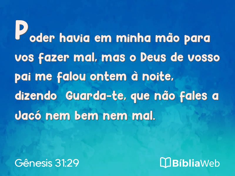Gênesis 31:29 em imagem para compartilhar