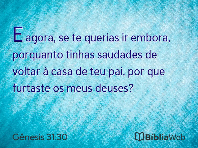 Gênesis 31:30 em imagem para compartilhar
