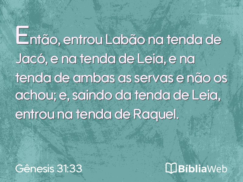 Gênesis 31:33 em imagem para compartilhar